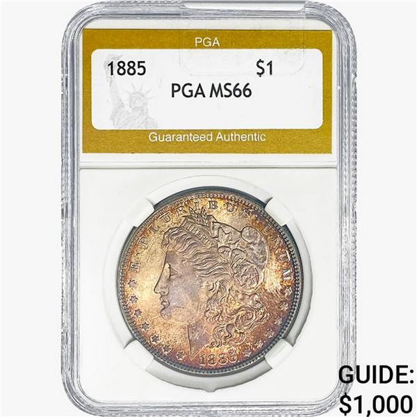 1885 Morgan Silver Dollar PGA MS66