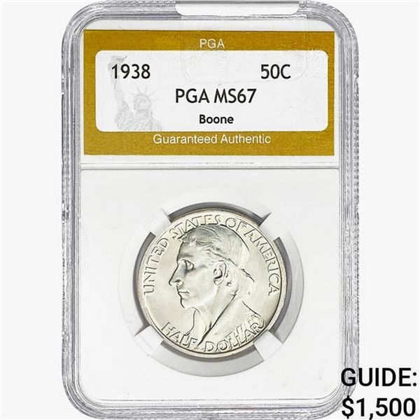 1938 Boone Half Dollar PGA MS67