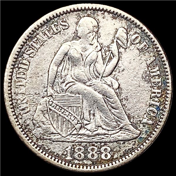 1888 Seated Liberty Dime NEARLY UNCIRCULATED