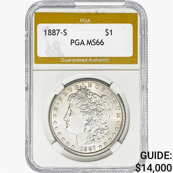 1887-S Morgan Silver Dollar PGA MS66