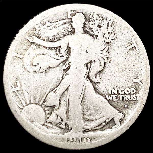 1916-S Walking Liberty Half Dollar NICELY CIRCULATED