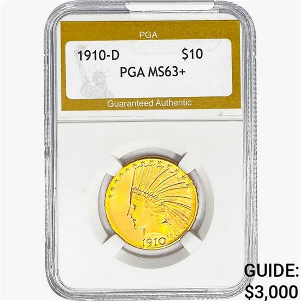 1910-D $10 Gold Eagle PGA MS63+