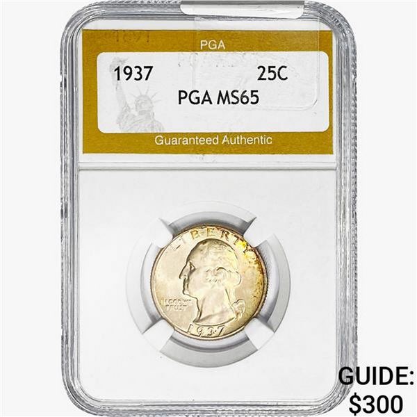 1937 Washington Silver Quarter PGA MS65