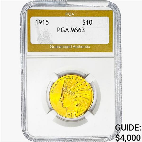 1915 $10 Gold Eagle PGA MS63