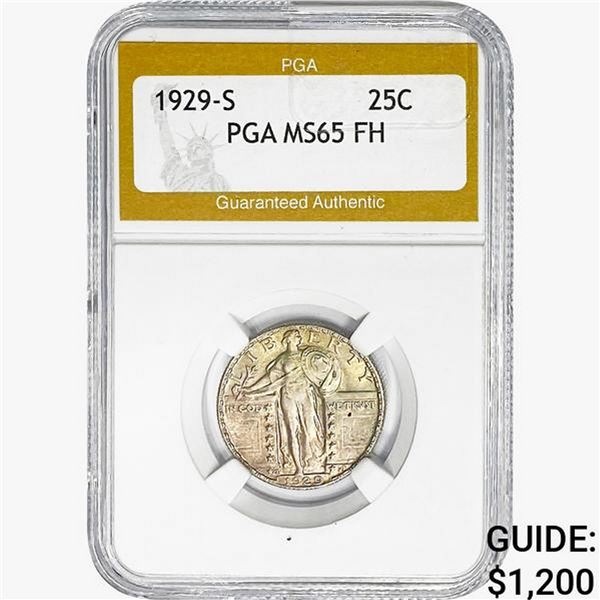 1929-S Standing Liberty Quarter PGA MS65 FH