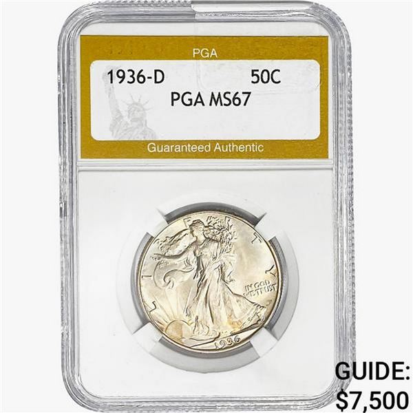 1936-D Walking Liberty Half Dollar PGA MS67