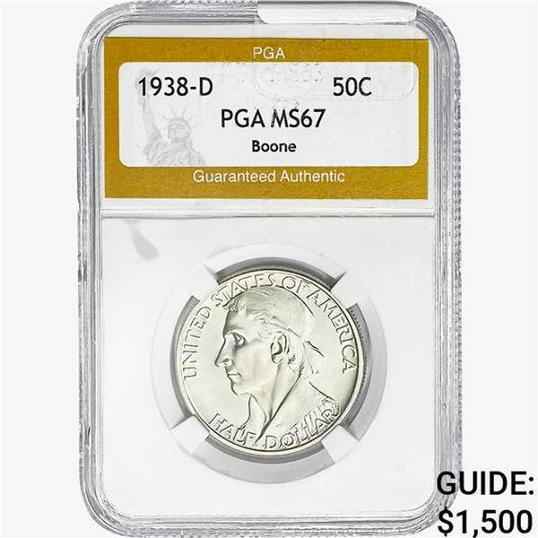 1938-D Boone Half Dollar PGA MS67