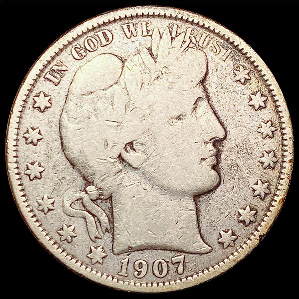 1907-O Barber Half Dollar NICELY CIRCULATED