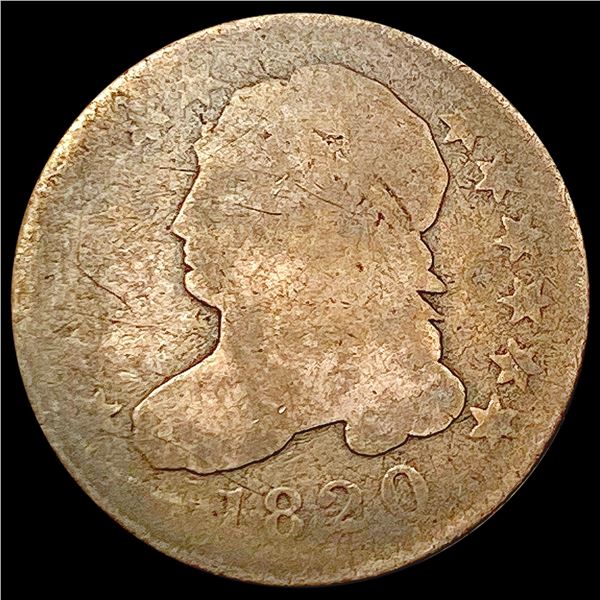 1820 Lg 0 Capped Bust Dime NICELY CIRCULATED