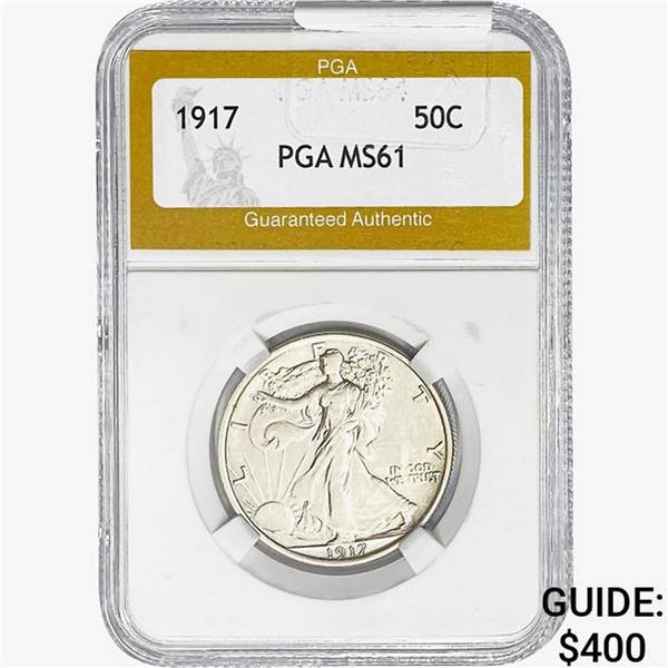 1917 Walking Liberty Half Dollar PGA MS61