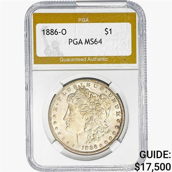 1886-O Morgan Silver Dollar PGA MS64