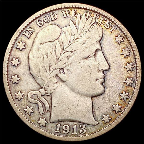1913-D Barber Half Dollar LIGHTLY CIRCULATED