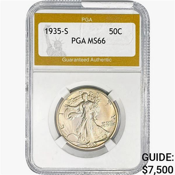 1935-S Walking Liberty Half Dollar PGA MS66