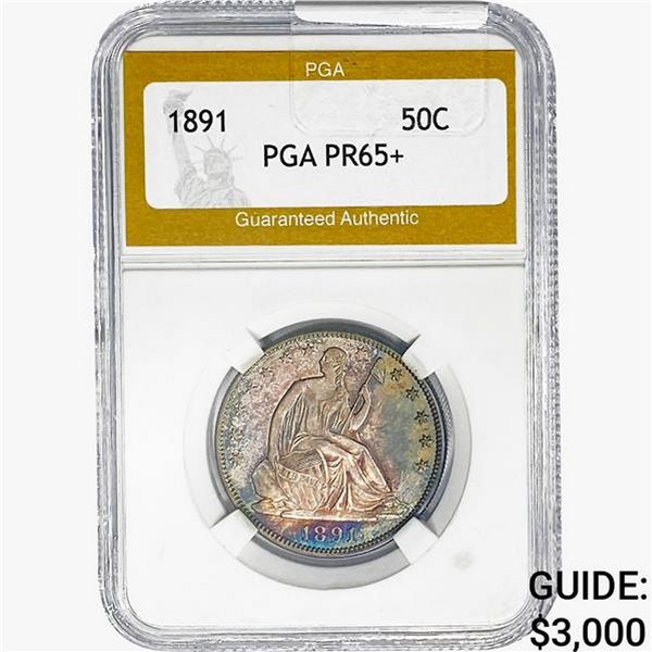 1891 Seated Liberty Half Dollar PGA PR65+