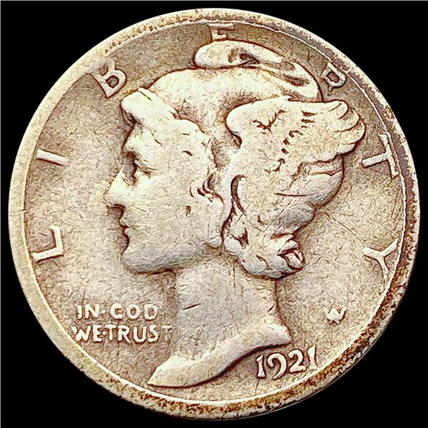 1921-D Mercury Dime LIGHTLY CIRCULATED