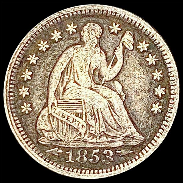 1853 Arr. Seated Liberty Half Dime LIGHTLY CIRCULATED