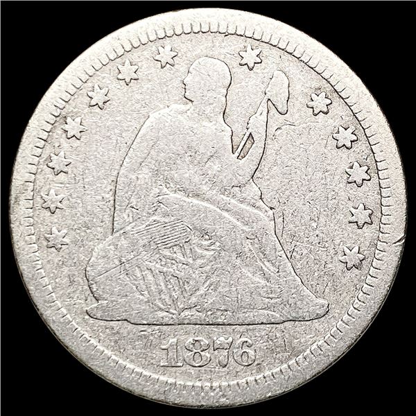 1876-CC Seated Liberty Quarter NICELY CIRCULATED
