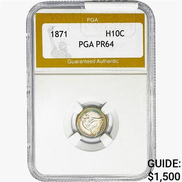 1871 Seated Liberty Half Dime PGA PR64
