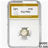Image 1 : 1871 Seated Liberty Half Dime PGA PR64