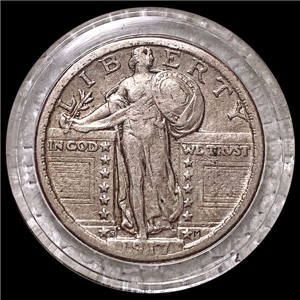 1917-S T2 Standing Liberty Quarter LIGHTLY CIRCULATED