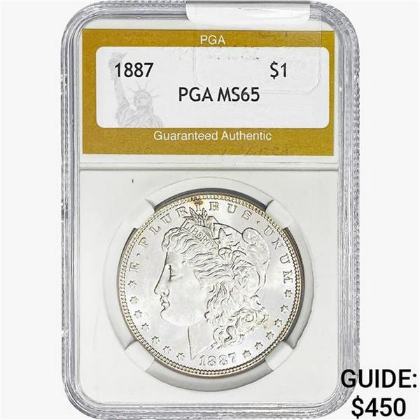1887 Morgan Silver Dollar PGA MS65