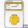 Image 1 : 1926 $10 Gold Eagle PGA MS65