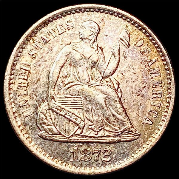1872-S Seated Liberty Half Dime CLOSELY UNCIRCULATED