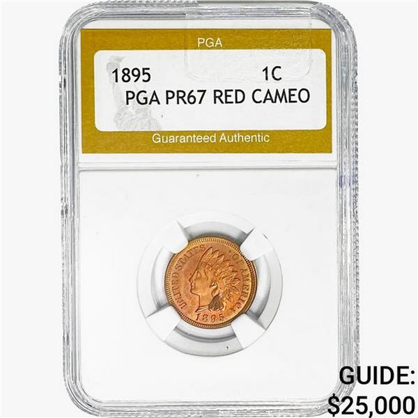 1895 Indian Head Cent PGA PR67 RED, CAMEO