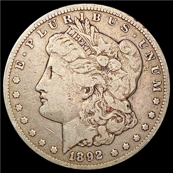 1892-CC Morgan Silver Dollar ABOUT UNCIRCULATED