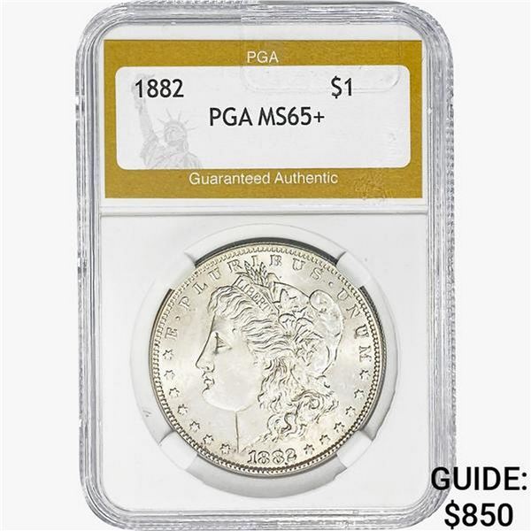1882 Morgan Silver Dollar PGA MS65+