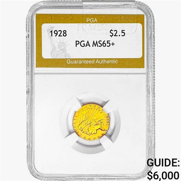 1928 $2.50 Gold Quarter Eagle PGA MS65+