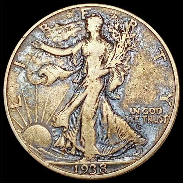 1938-D Walking Liberty Half Dollar LIGHTLY CIRCULATED