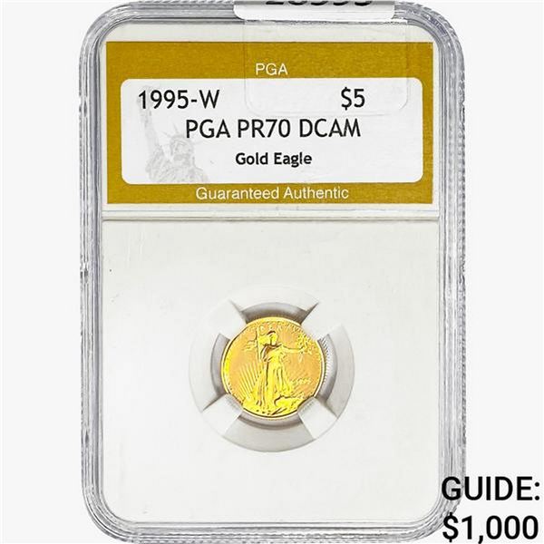 1995-W 1/10oz Gold $5 Eagle PGA PR70 DCAM