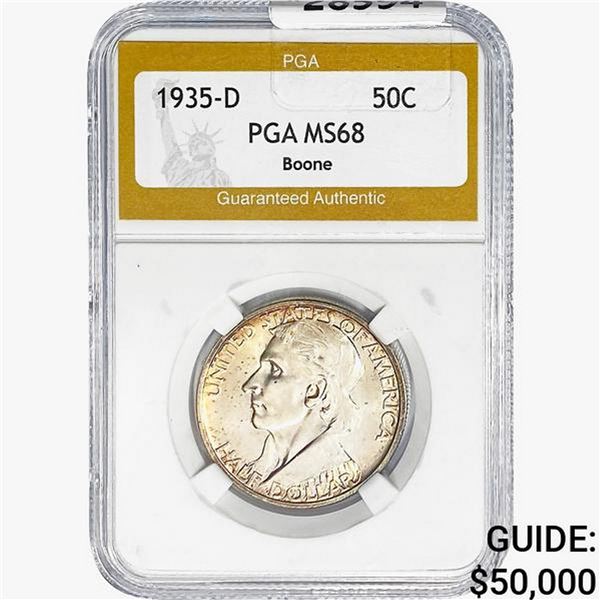 1935-D Boone Half Dollar PGA MS68