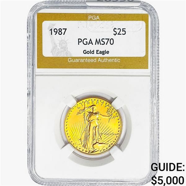 1987 1/2oz Gold $25 Eagle PGA MS70