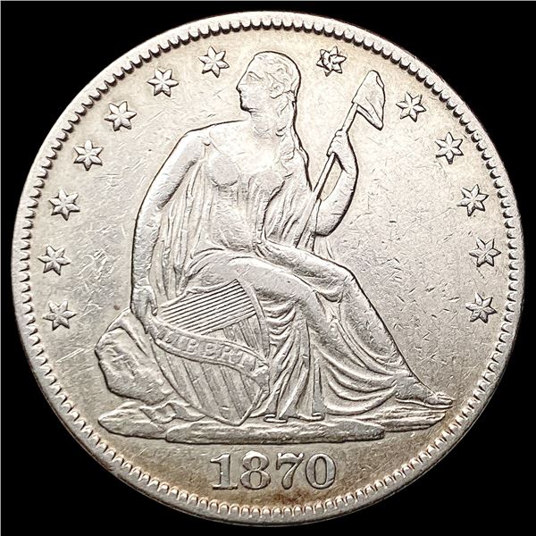 1870 Seated Liberty Half Dollar CLOSELY UNCIRCULATED