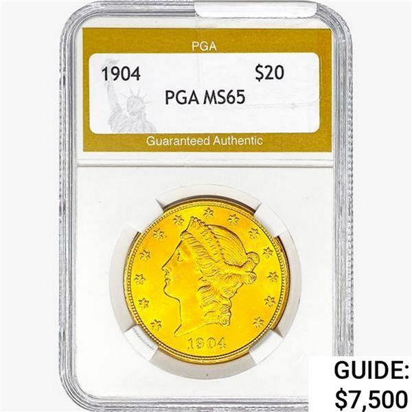 1904 $20 Gold Double Eagle PGA MS65