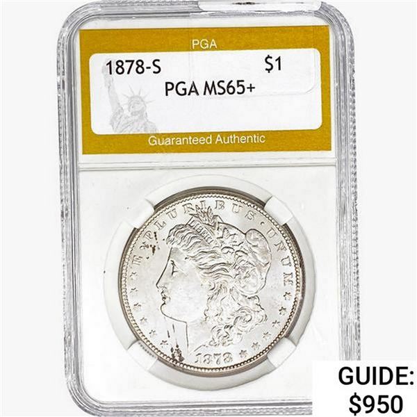 1878-S Morgan Silver Dollar PGA MS65+