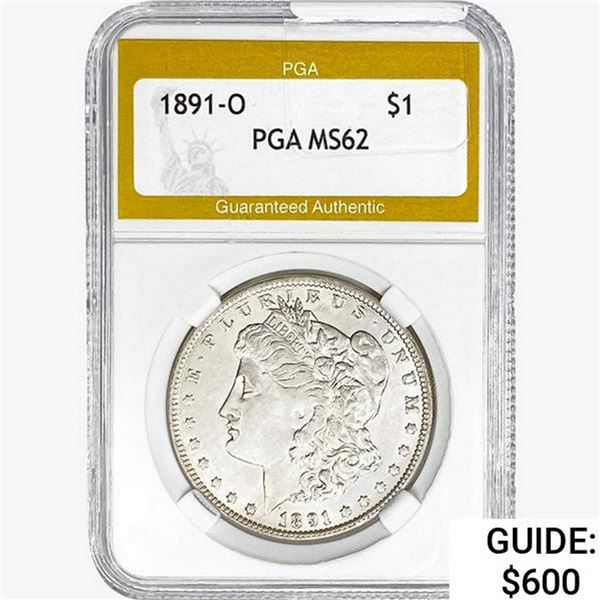1891-O Morgan Silver Dollar PGA MS62