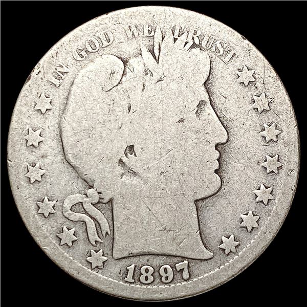 1897-S Barber Half Dollar NICELY CIRCULATED