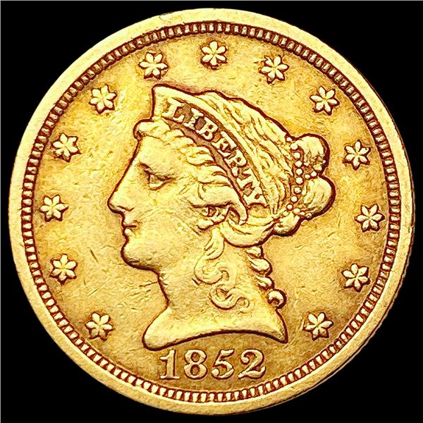1852 $2.50 Gold Quarter Eagle CLOSELY UNCIRCULATED