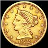 Image 1 : 1852 $2.50 Gold Quarter Eagle CLOSELY UNCIRCULATED