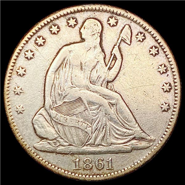 1861-S Seated Liberty Half Dollar NEARLY UNCIRCULATED