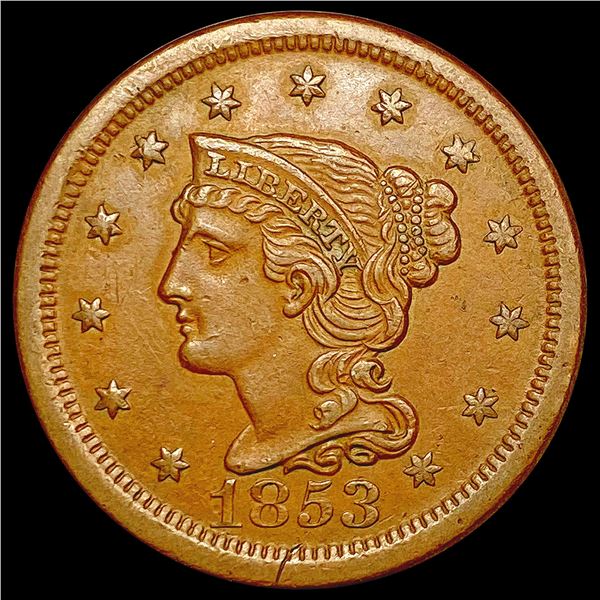 1853 Braided Hair Large Cent UNCIRCULATED
