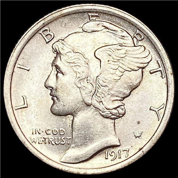 1917 FSB Mercury Dime CHOICE BU
