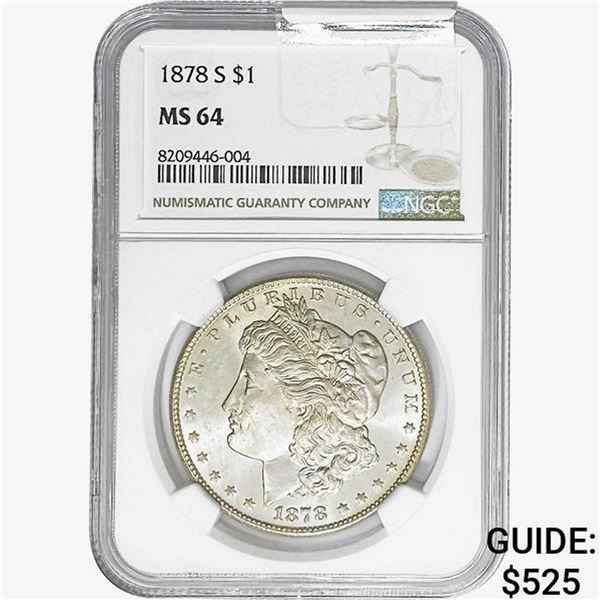 1878-S Morgan Silver Dollar NGC MS64