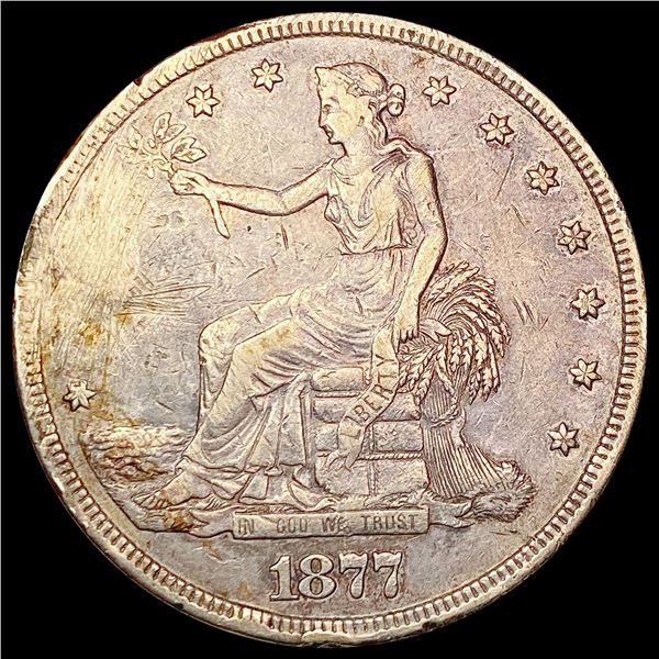 1877 Silver Trade Dollar NICELY CIRCULATED