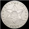 Image 1 : 1857 Silver Three Cent CLOSELY UNCIRCULATED