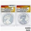 Image 1 : [2] 2012-S Silver Eagle ANACS PR/RP70 DCAM Set