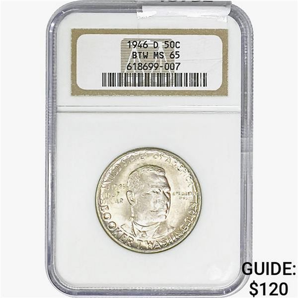 1946-D Booker T Half Dollar NGC MS65